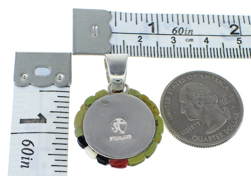 Southwest Silver Multicolor Slide Pendant Jewelry VX55785